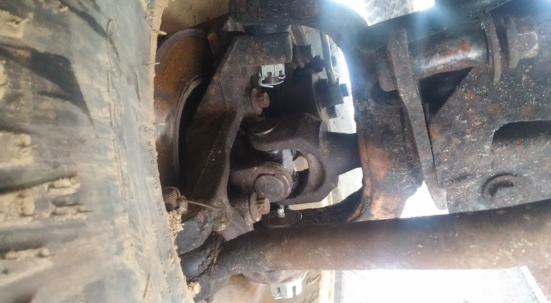 A new u-joint is ready to help the Jeep crawl up slick rock. And not break.